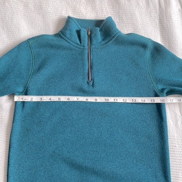 Old Navy Teal Quarter Zip Fleece Size 8 - Picture 3 of 6